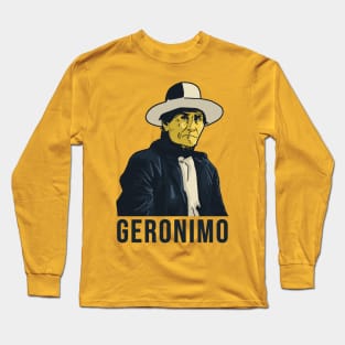 Geronimo Native American Vector Art 2 Long Sleeve T-Shirt